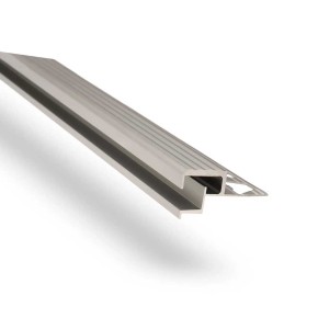 protector de escalera led grada color cromo mate 43x2500 3955 aluminio