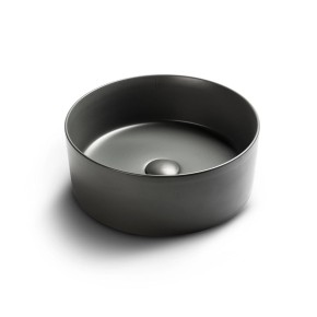circular dark grey matte bacha apoyo c/ click clack diam 36