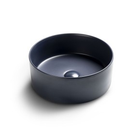 circular navy blue matte bacha apoyo c  click clack diam 36