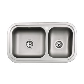 pileta doble lujo 445eb brillo 73x40x20