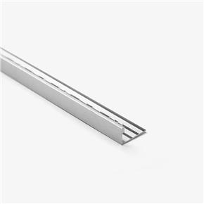 perfil l color cristal plata cepillada 12x2500 a3012 aluminio