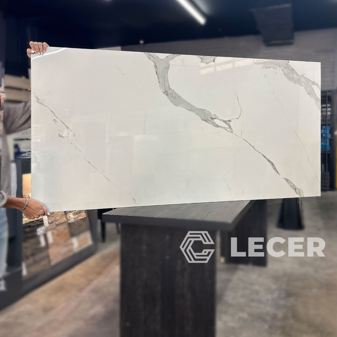 PORCELANATO CALACATA WHITE PLUS PULIDO 1ERA 80X160 RECTIFICADO - LECER