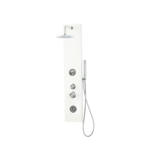 columna de ducha 2 jets 140x15 aluminio blanco cdcj-al2