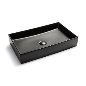 rectangular q black matte bacha apoyo c click clack 60x37